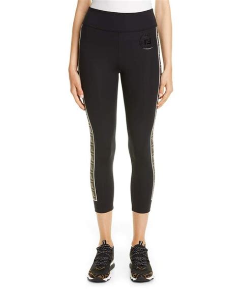 fendi logo side stripe leggings|fendi jogger set.